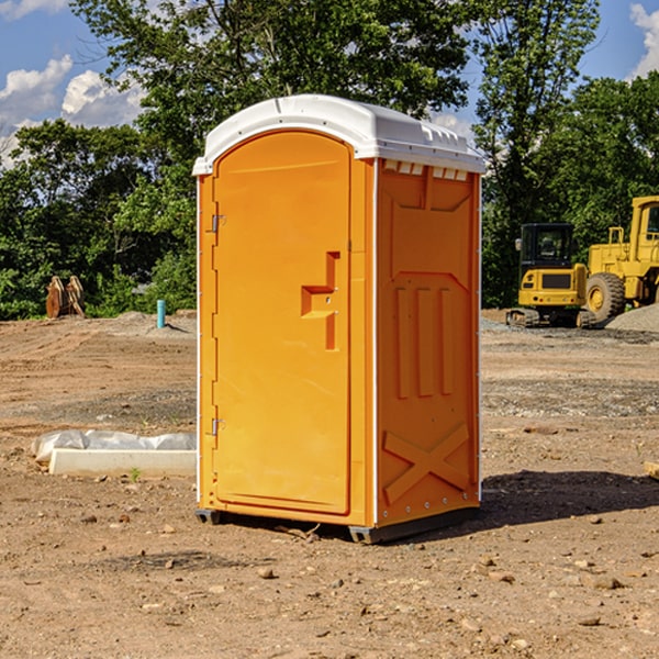 how often are the portable restrooms cleaned and serviced during a rental period in Loveland OH